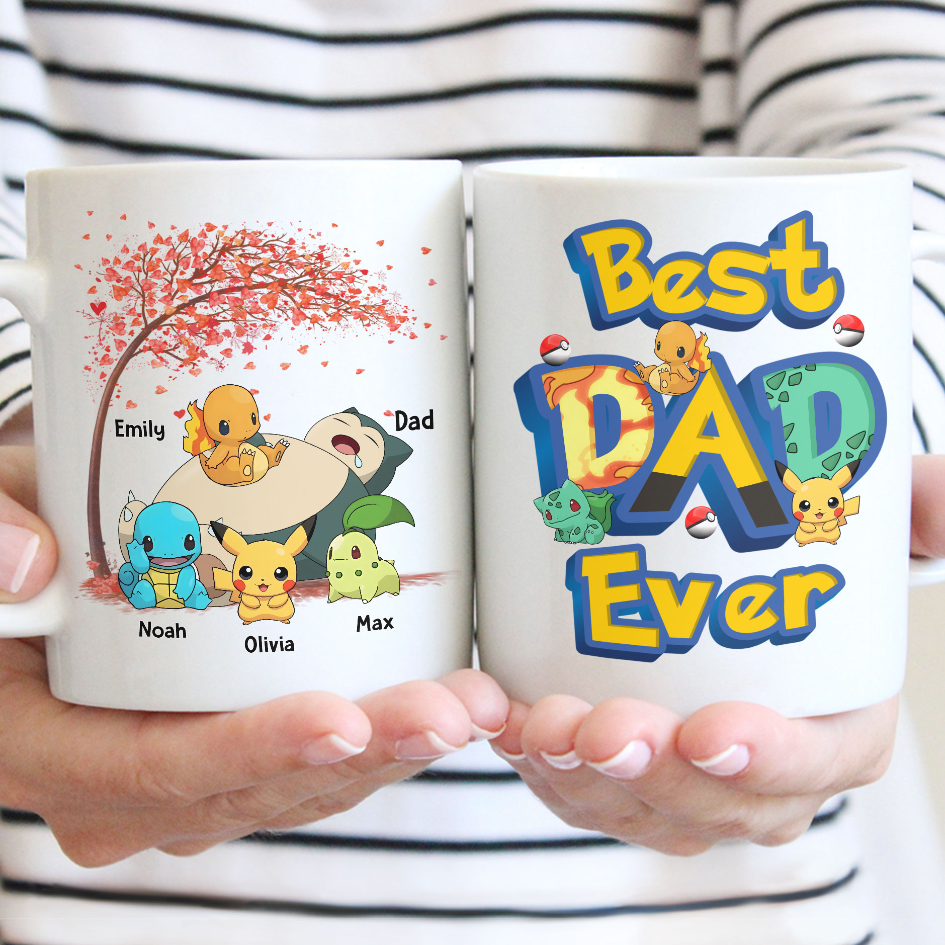 fathers day pokemon card Nestura Custom Funny from Kids | Happy Birthday Dad Gifts Cards | Personalized Father Birthday Cards Gift from Toddler Son My kids made me Pokmon