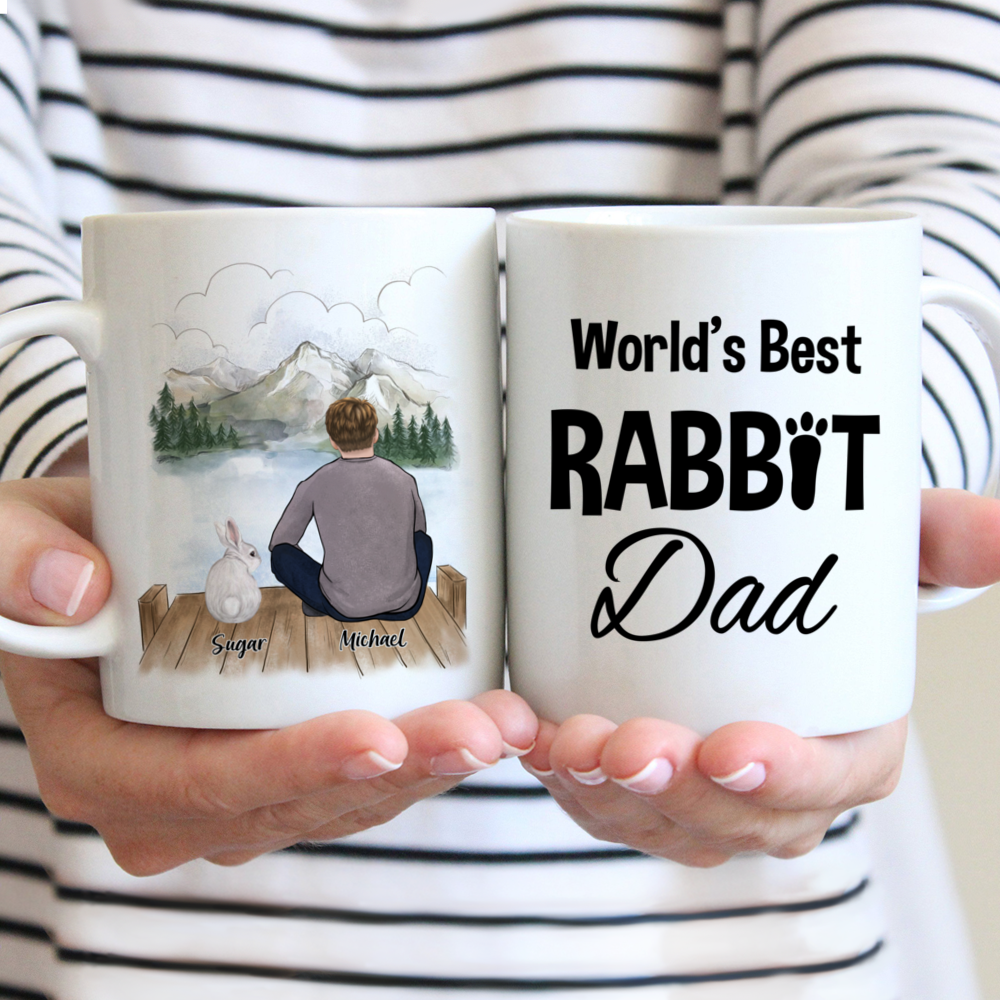Topic - Personalized Mug - Man Rabbit - World's Best Rabbit Dad