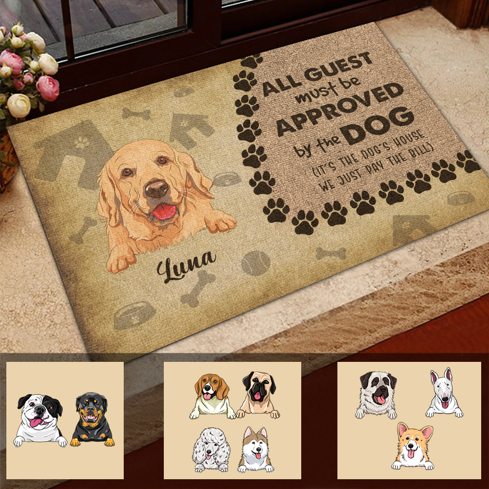 All Guests Must Be Approved By The Dogs - 4th Of July Decoration - Personalized Dog Flag