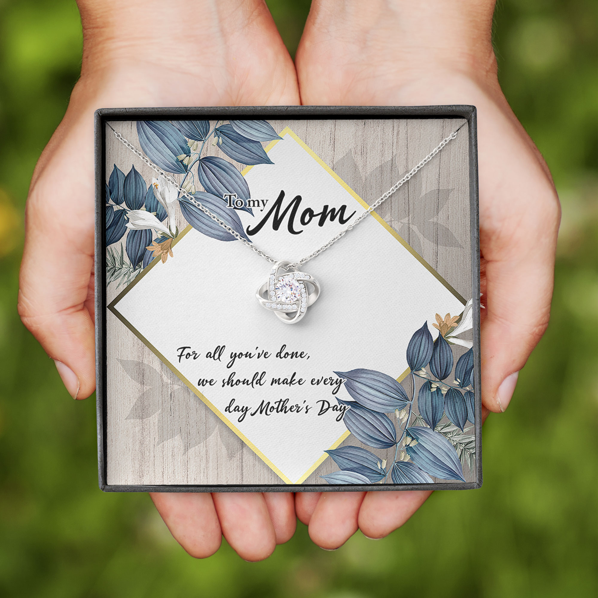 Mother's Day Necklace Love Knot Necklace To My Mother Necklace For