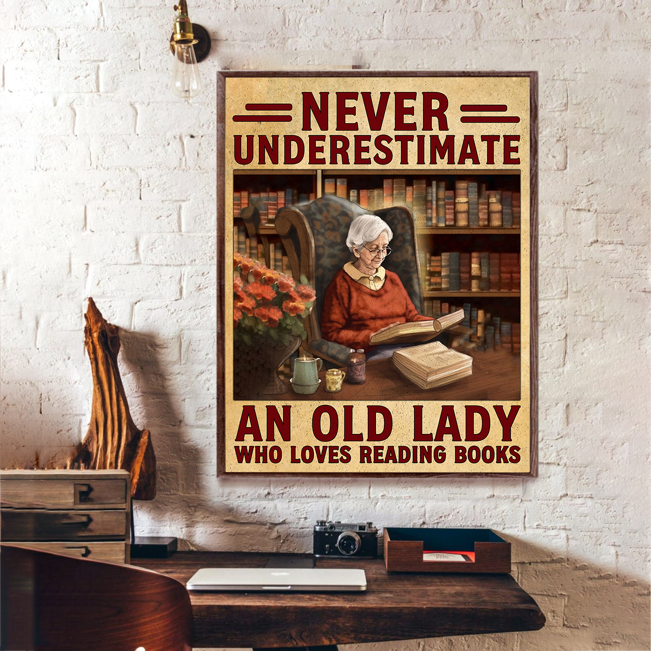 Never Underestimate An Old Lady Who Loves Reading Books Shirt February