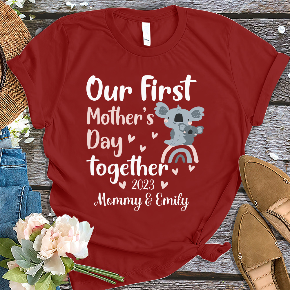 Funny Mother's Day Shirt For Women – Cute Rainbow Heart Mama Graphic Tee, Comfortable Cotton Blend Top