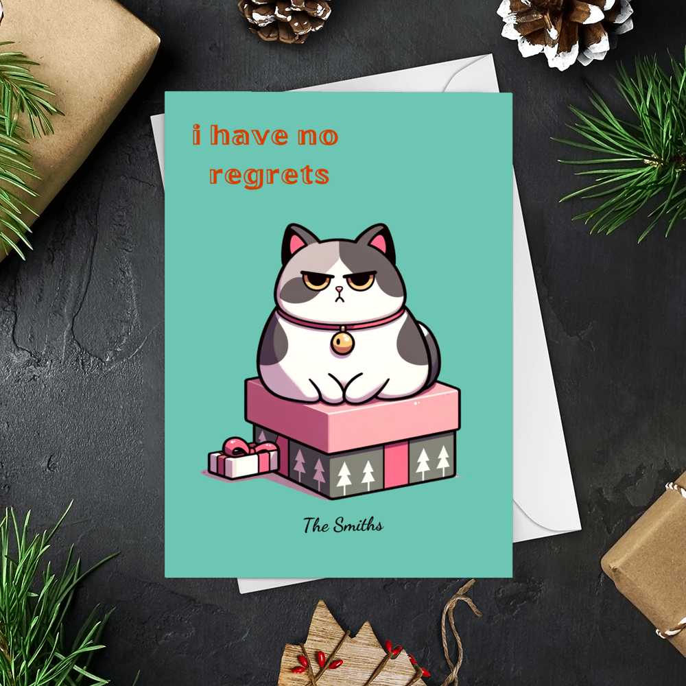 Trending Christmas Card Christmas Card Colorful Cat Christmas Cards