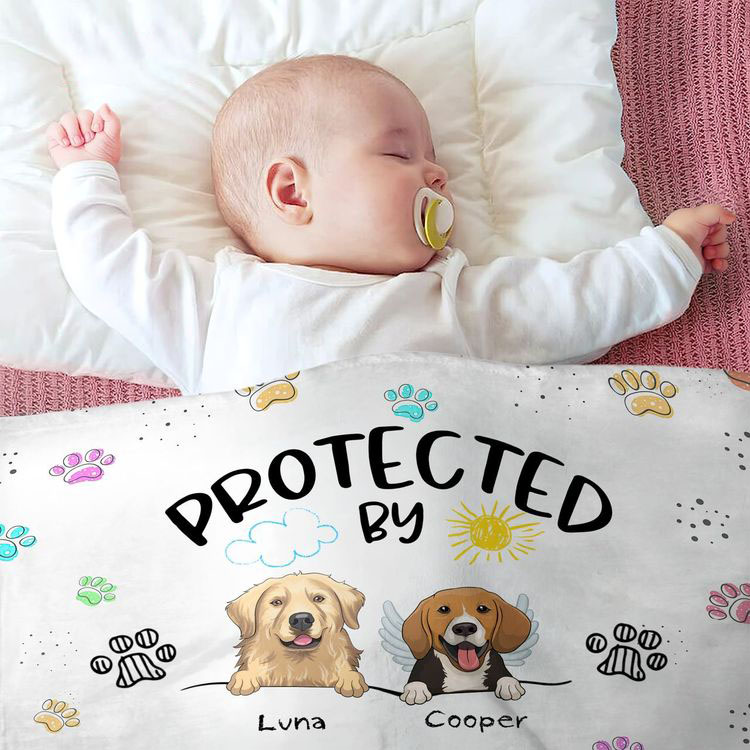 Baby Blanket - Protected By - Personalized Blanket