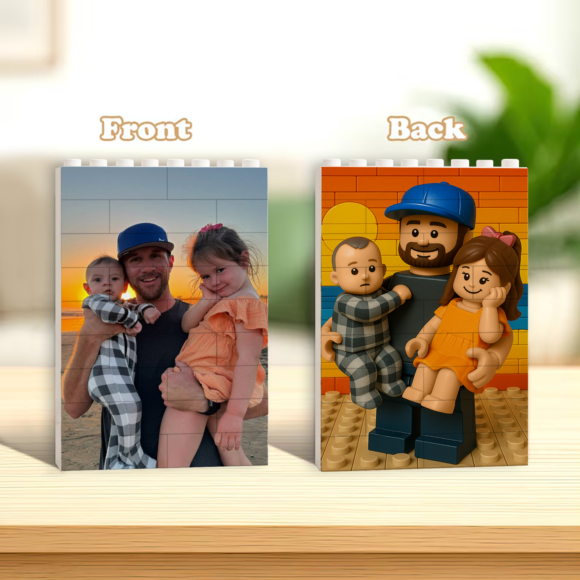 Personalised Brick Photo block - Figure Style Keepsake - Funny