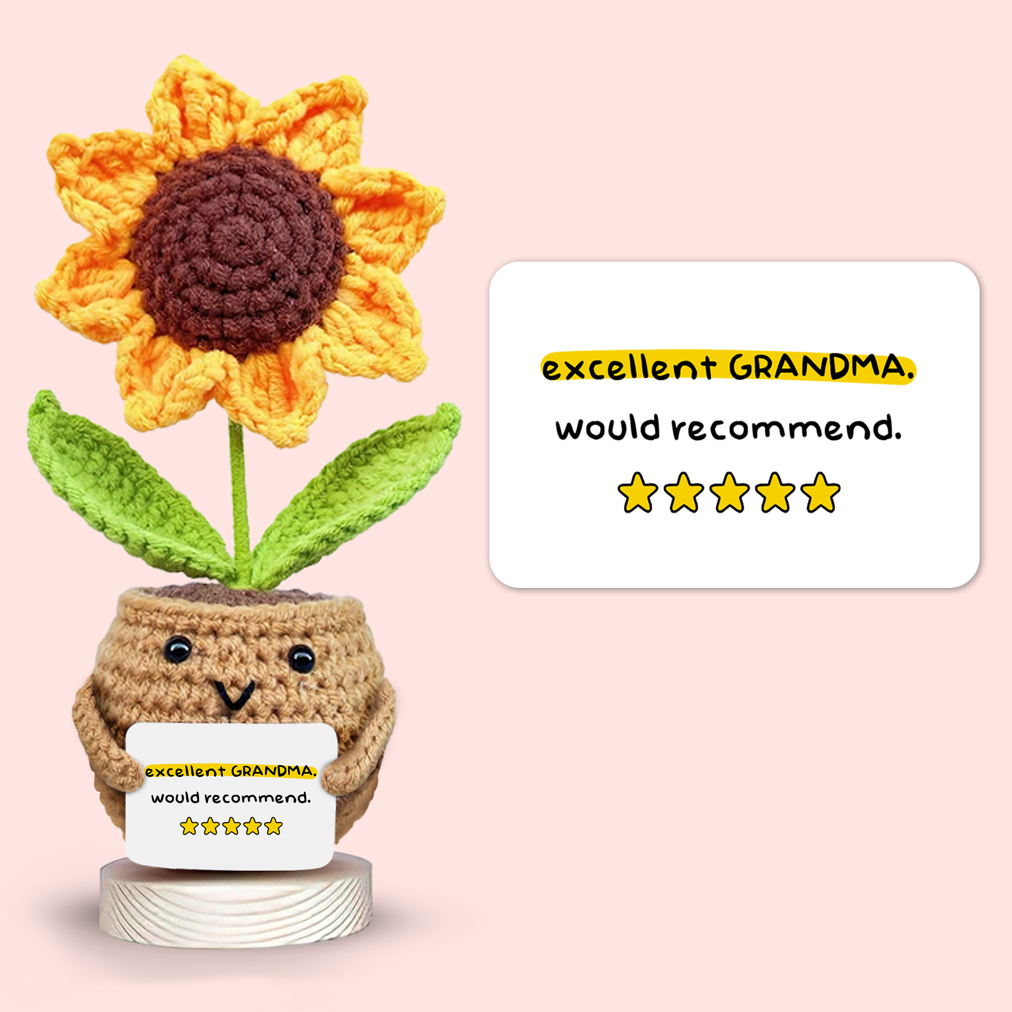 Gossby Handmade Crochet - Excellent Grandma Would Recommend - Gift