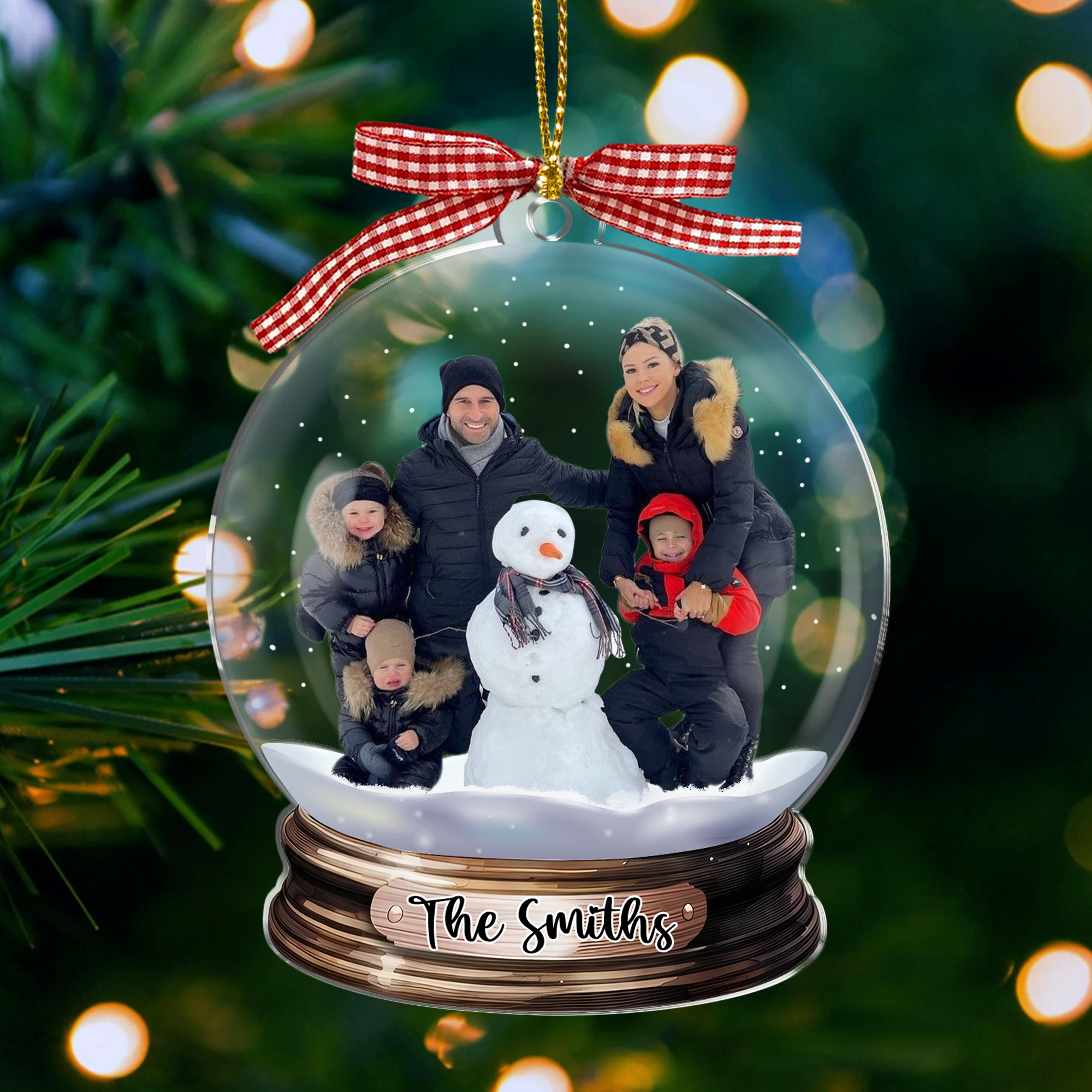 Acrylic Ornament Photo - Custom Family Photo Ornament, Family