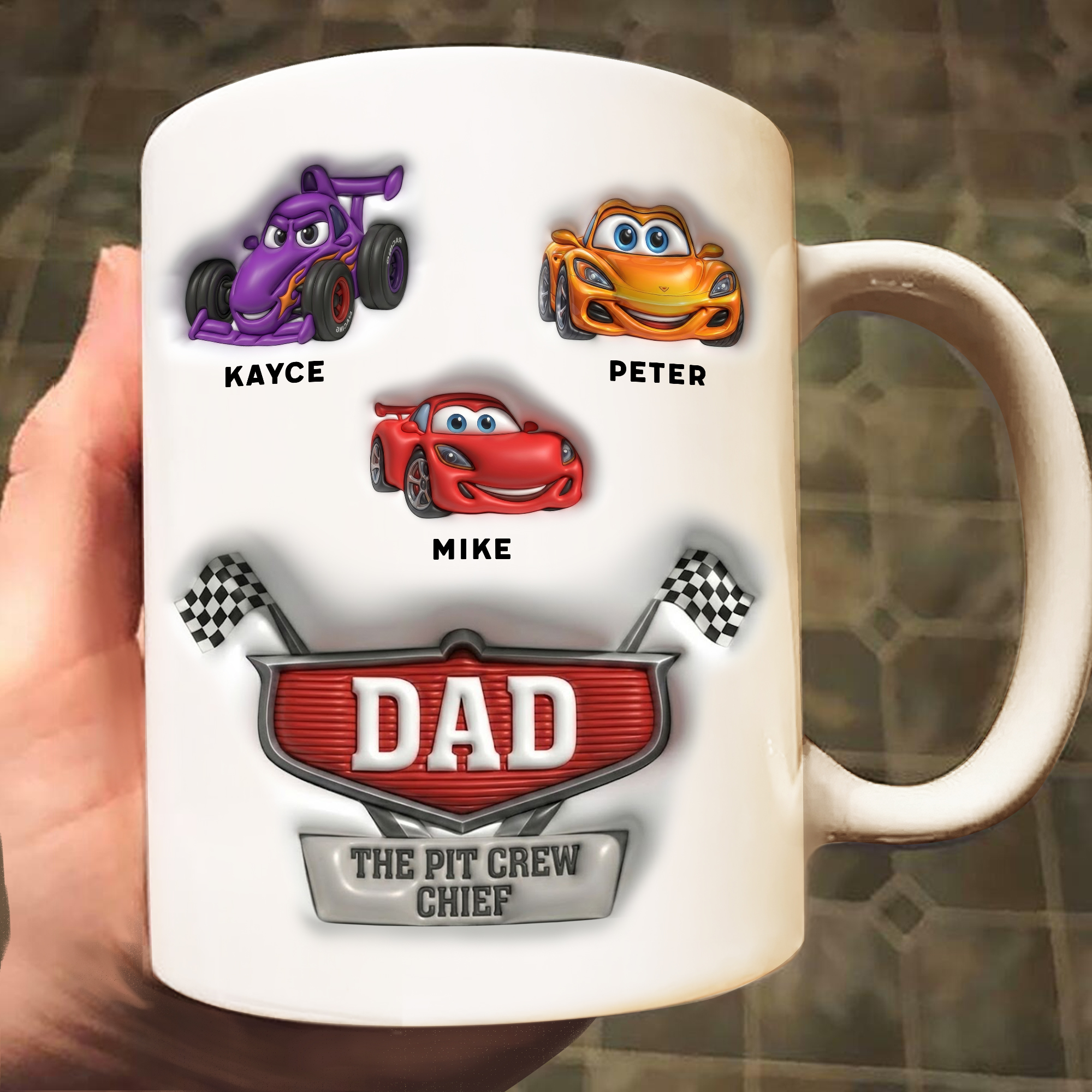 Funny Mug - Dad The Pit Crew Chief Mug, Car Dad - Personalized Mug