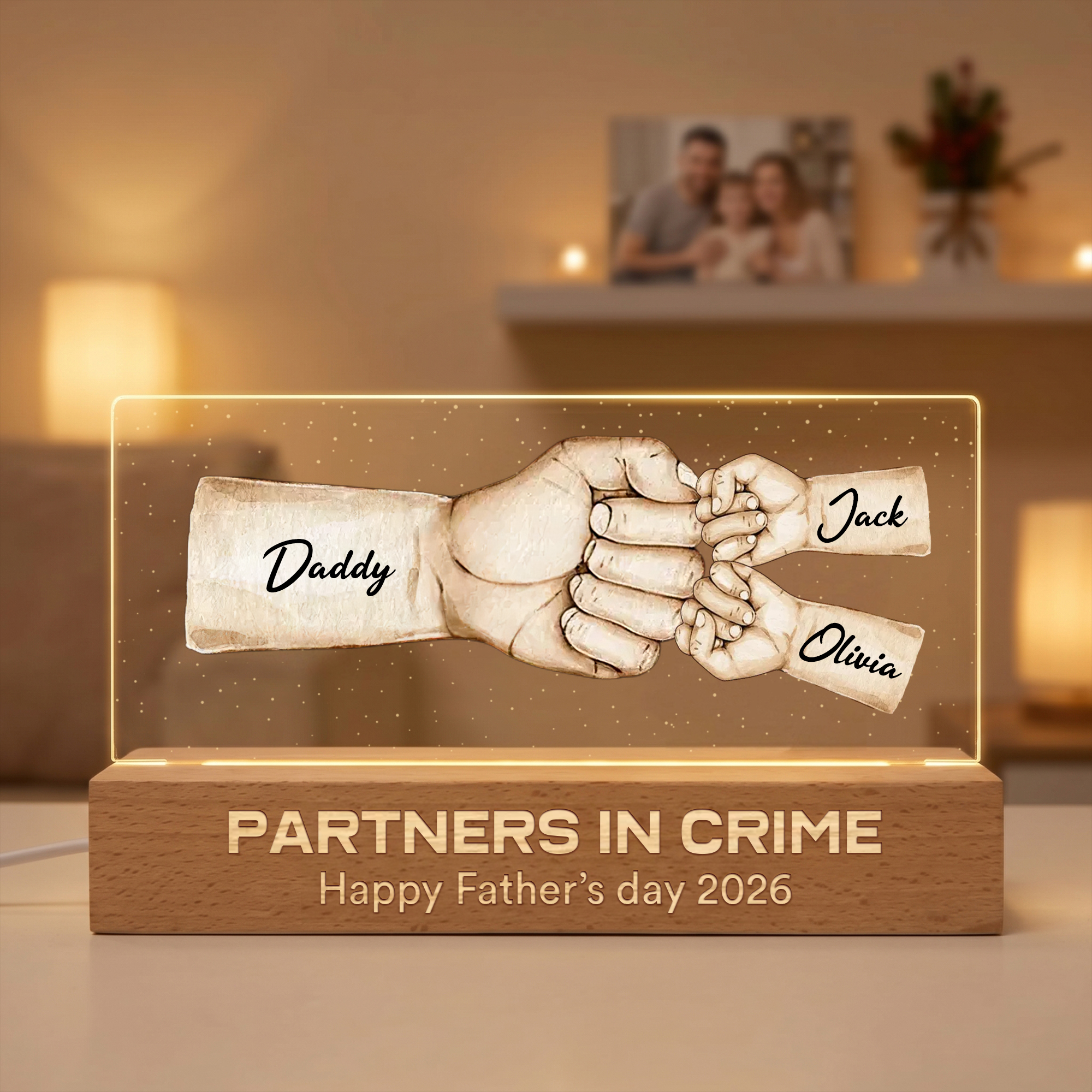 Father's Day Gifts - Partner in crime Bump Fists Led Light, Happy ...