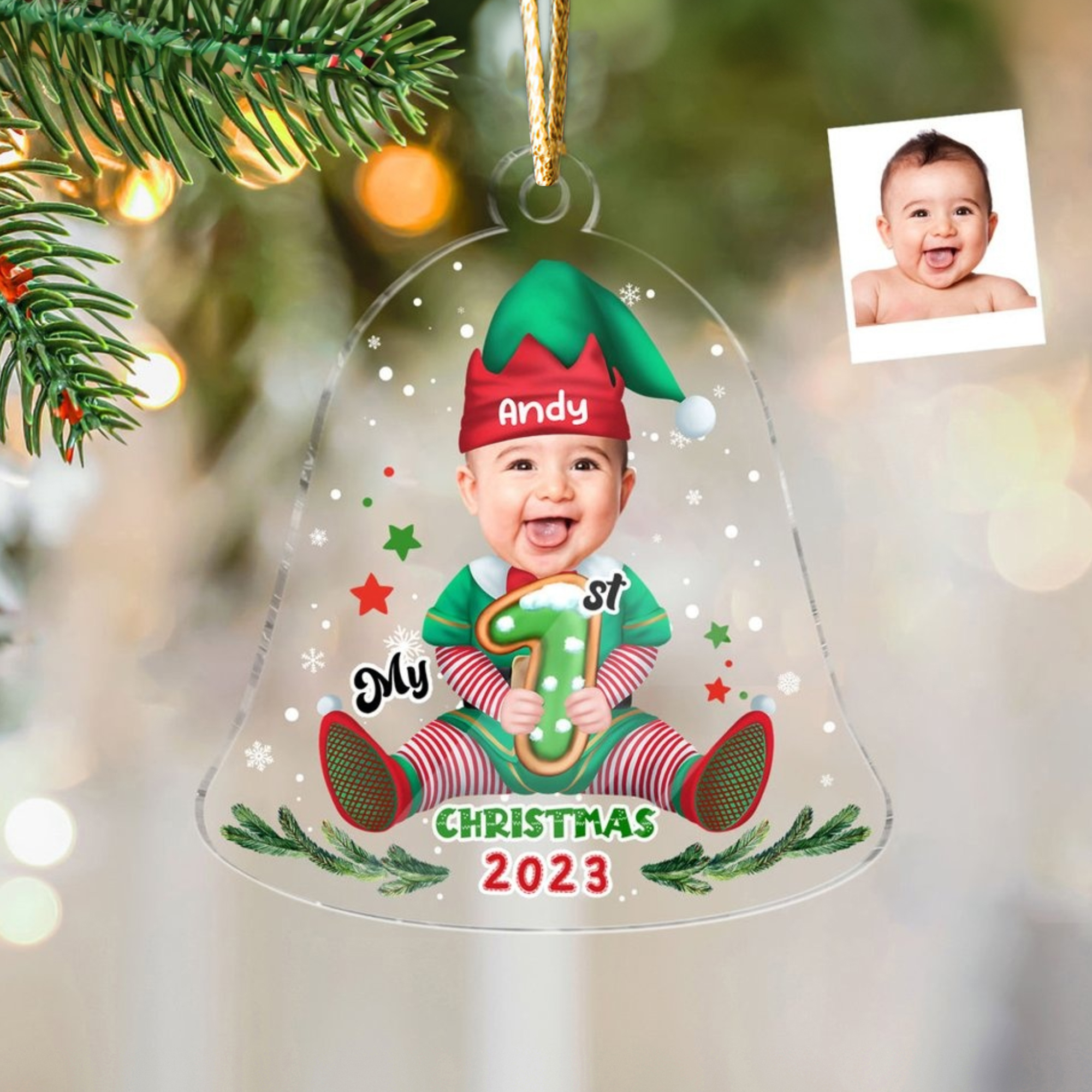 Photo Ornament Christmas Gifts Customized Your Photo Ornament