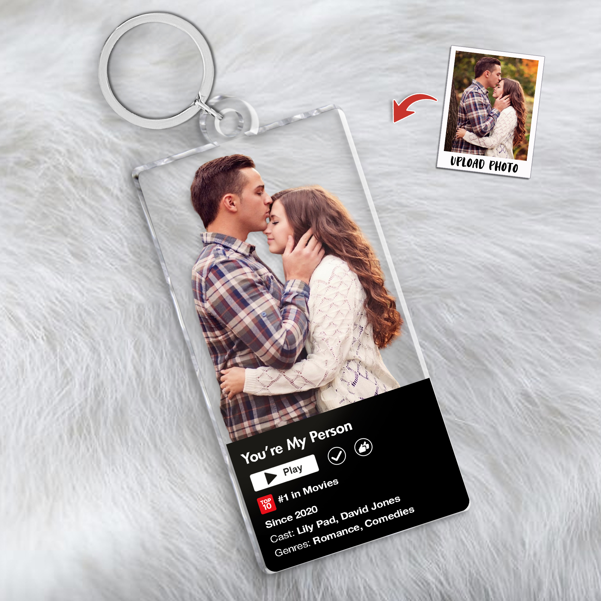Photo Keychain Customized Your Photo Keychain Keychain Movie Cover