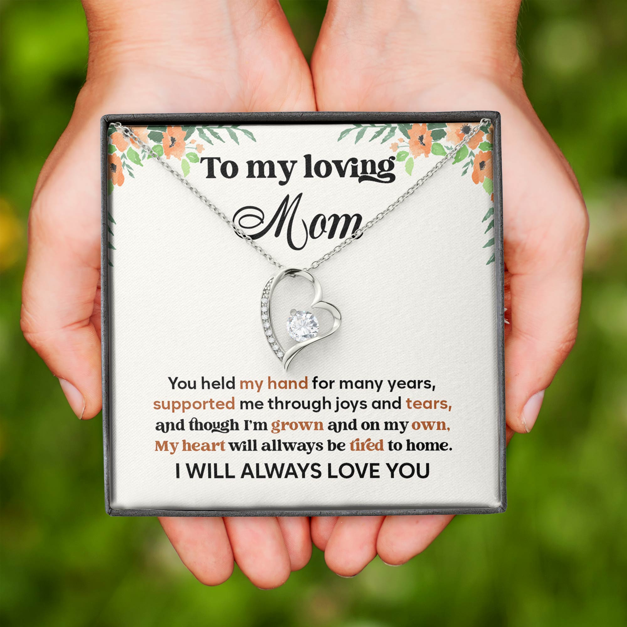 Mother's Day Necklace Forever Love Necklace To My Mom Necklace For