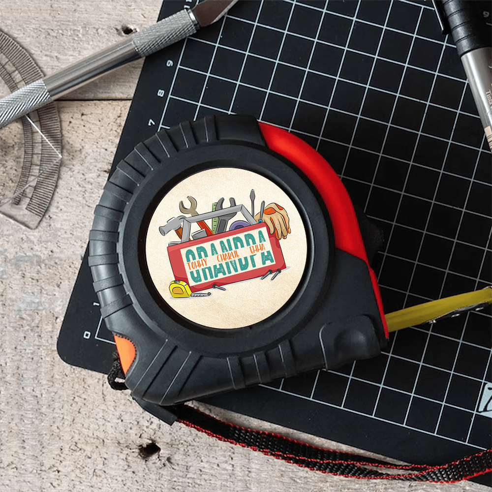 Personalized Tape Measure Grandpa Grandkids Carpenter Tape Measure