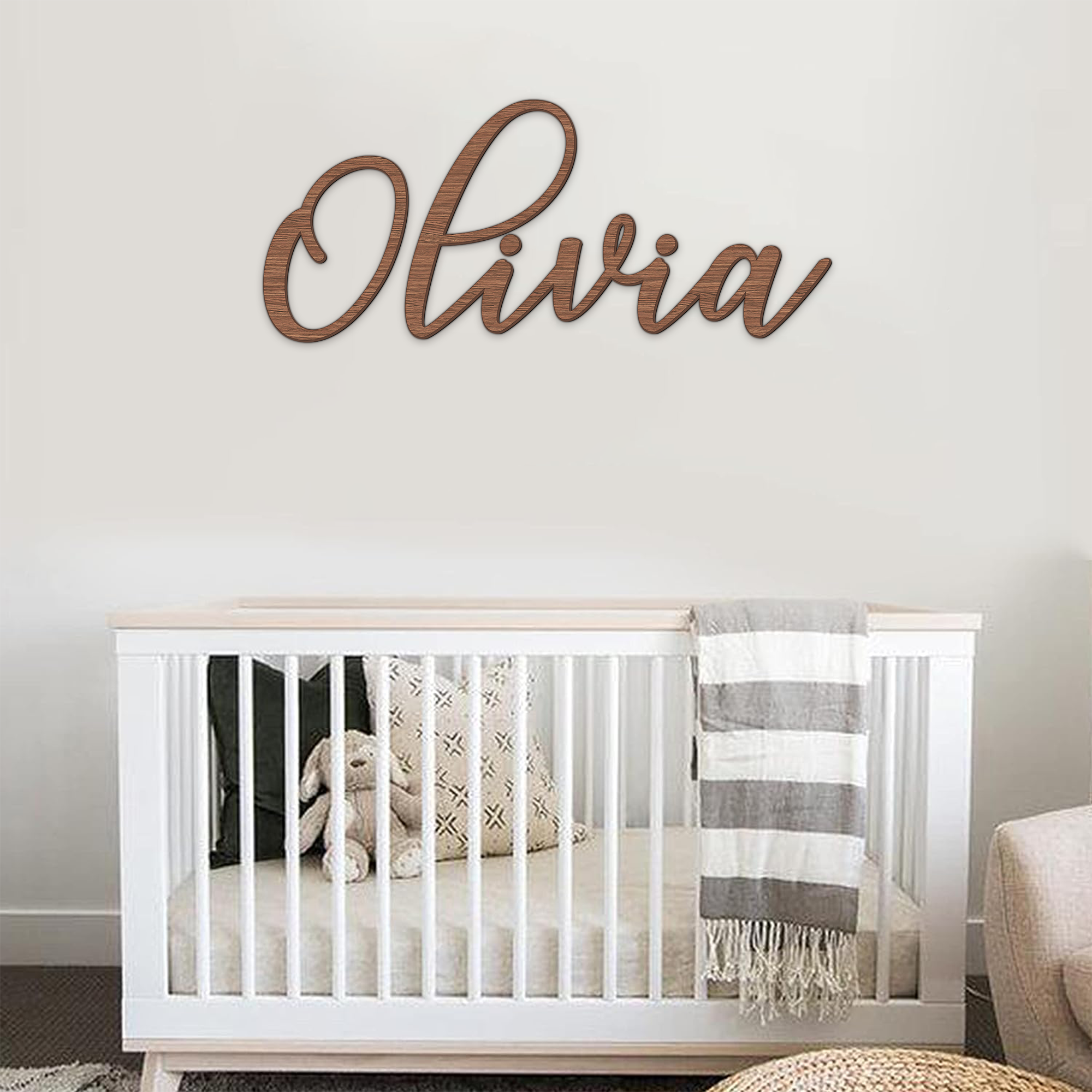 Personalized Wooden Name Sign Wall Decor Wood Letters Baby Nursery