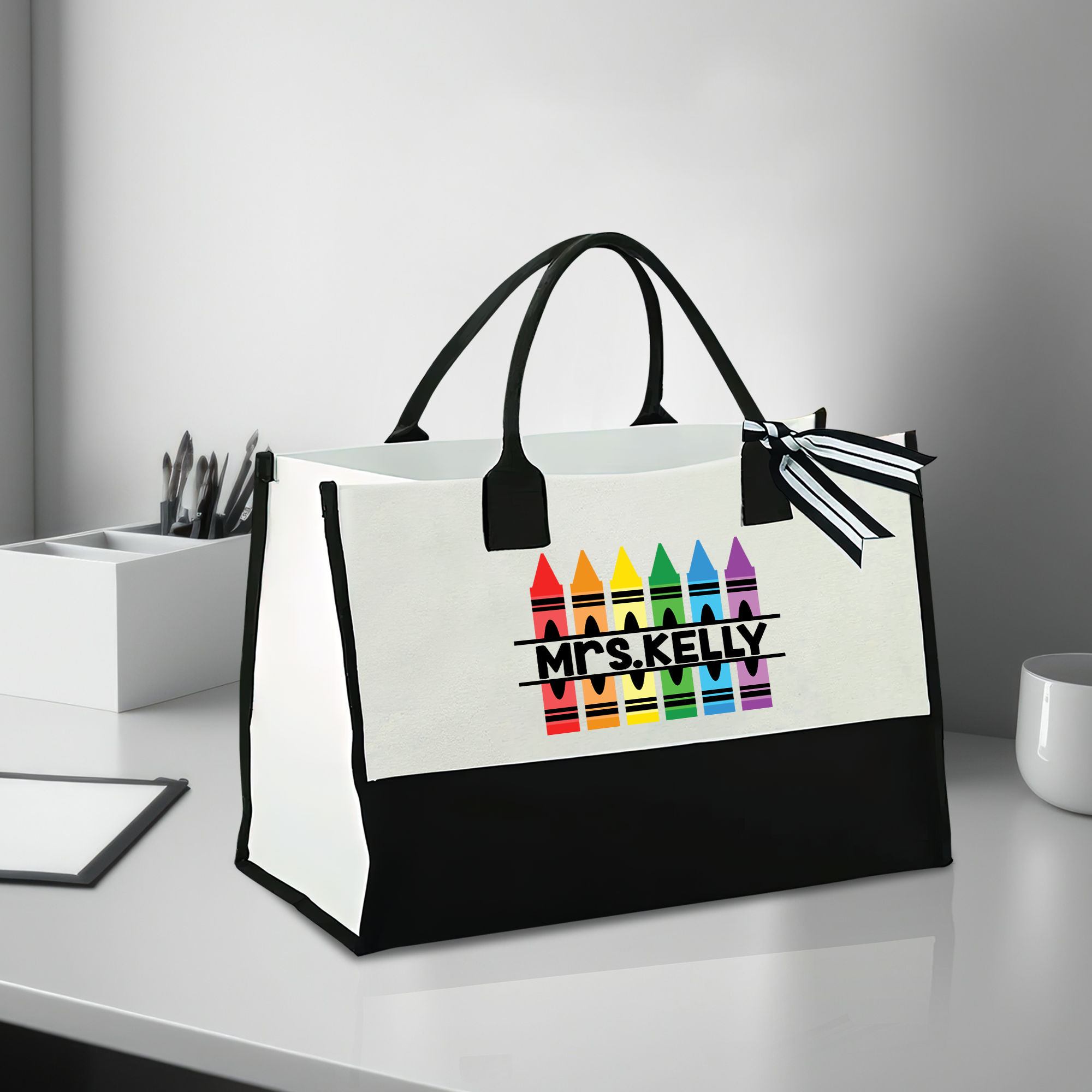 Canvas Bag - Gift For Women, Teacher - Monogrammed Gift Tote Bag for ...