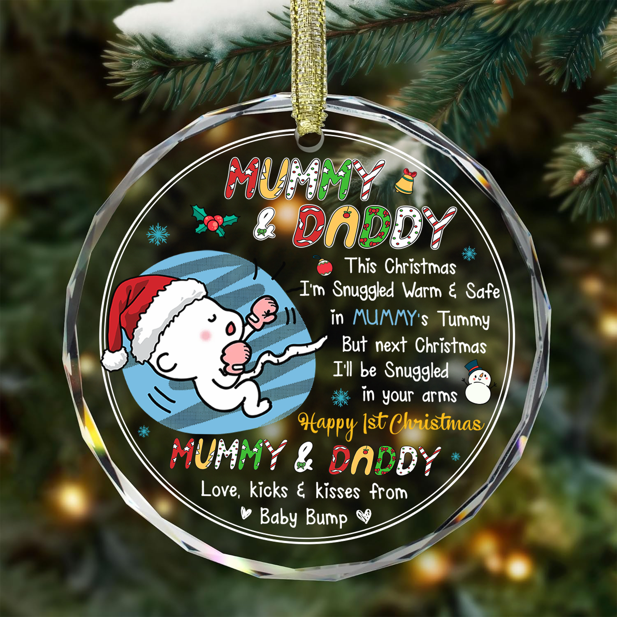 Christmas Ornament Christmas Present From Baby To Mom Daddy