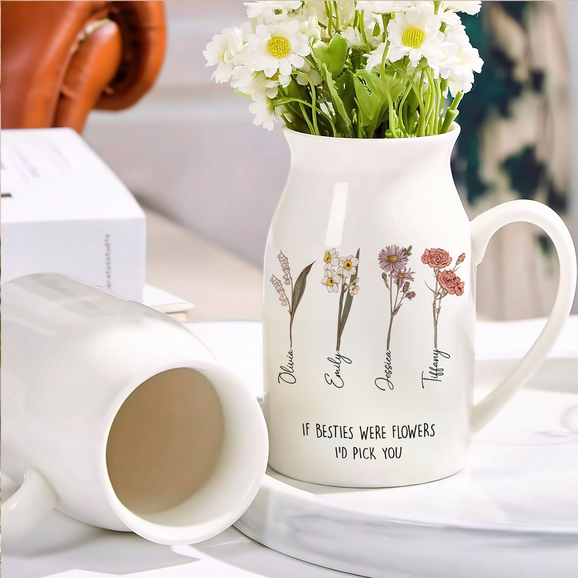 Best Friends Gifts - Flower Ceramic Vase - If Besties Were Flowers
