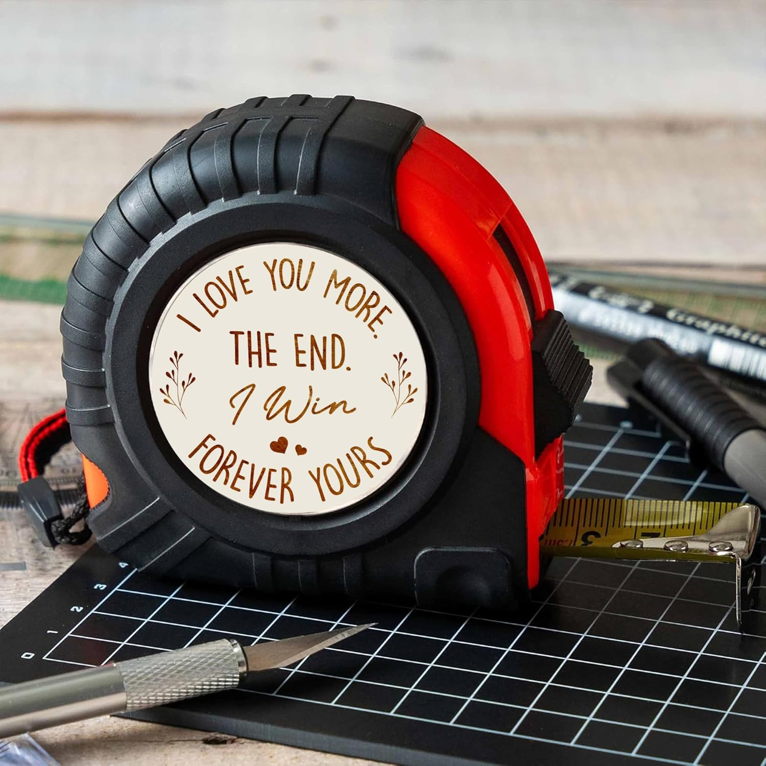 Together We Build A Life We Love - Couple Personalized Custom Tape Measure - Gift For Husband Wife, Anniversary