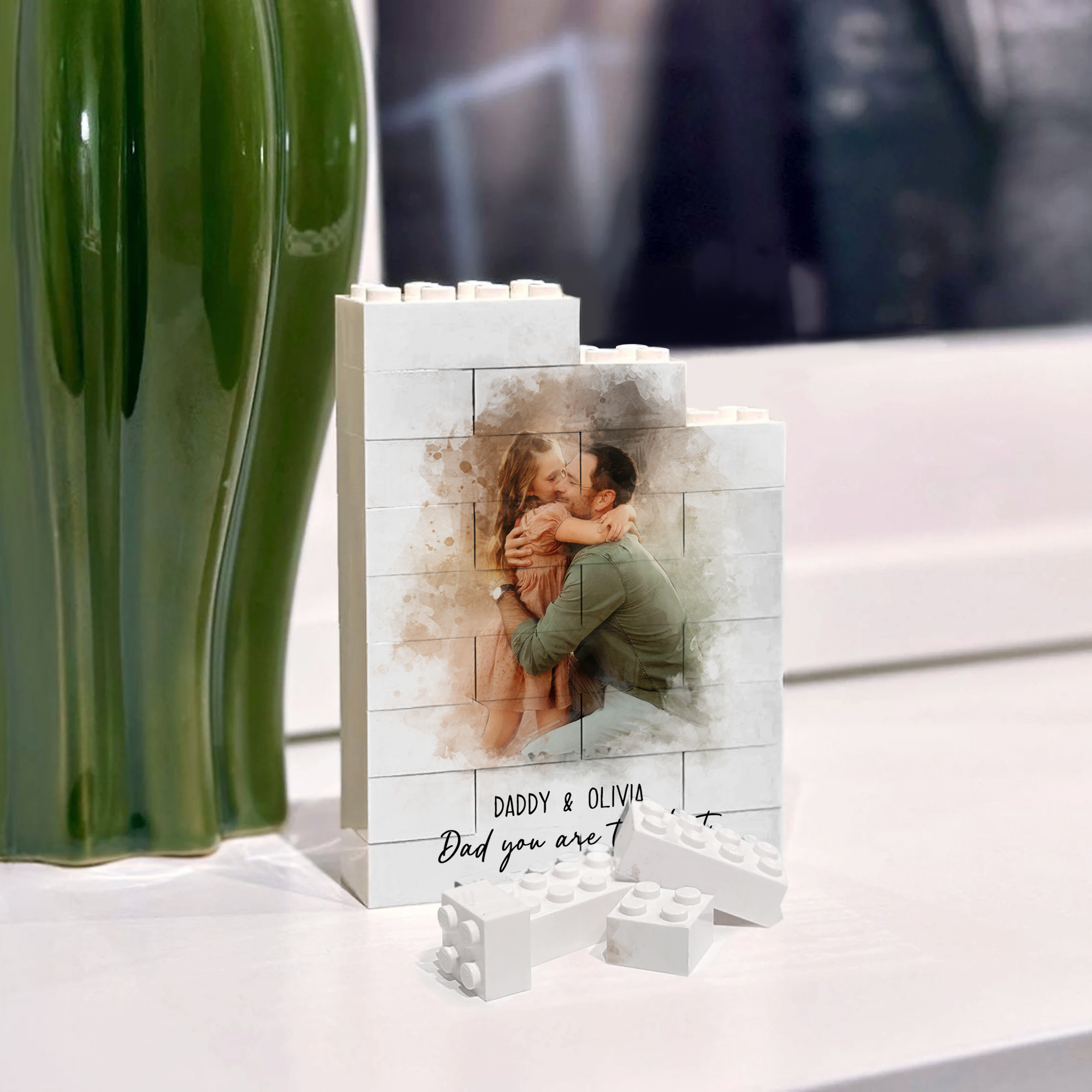 Personalised Brick Photo block - Dad you are the best - Gift for Dad ...