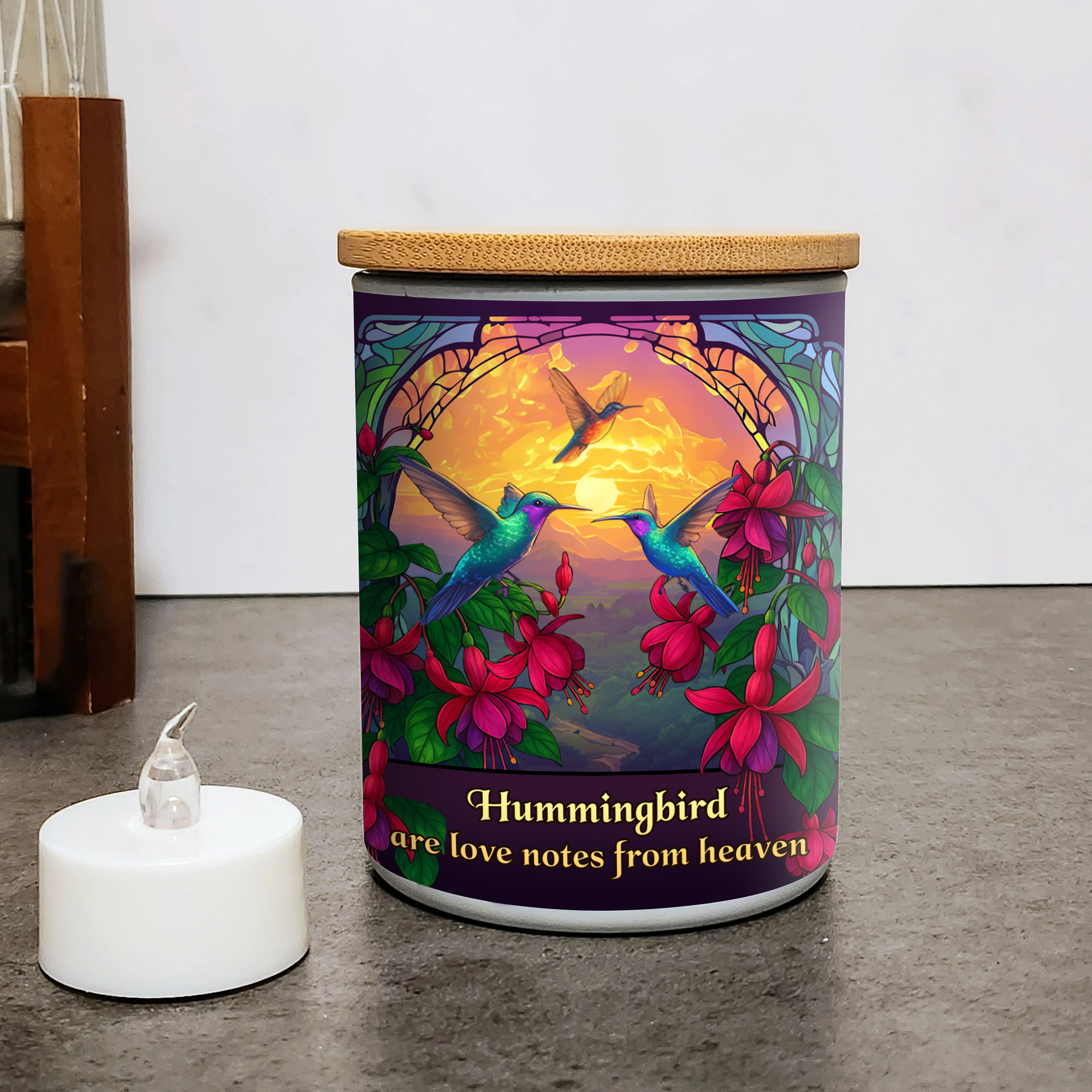 Battery Operated Tea Light Holder - Hummingbirds are love notes from ...