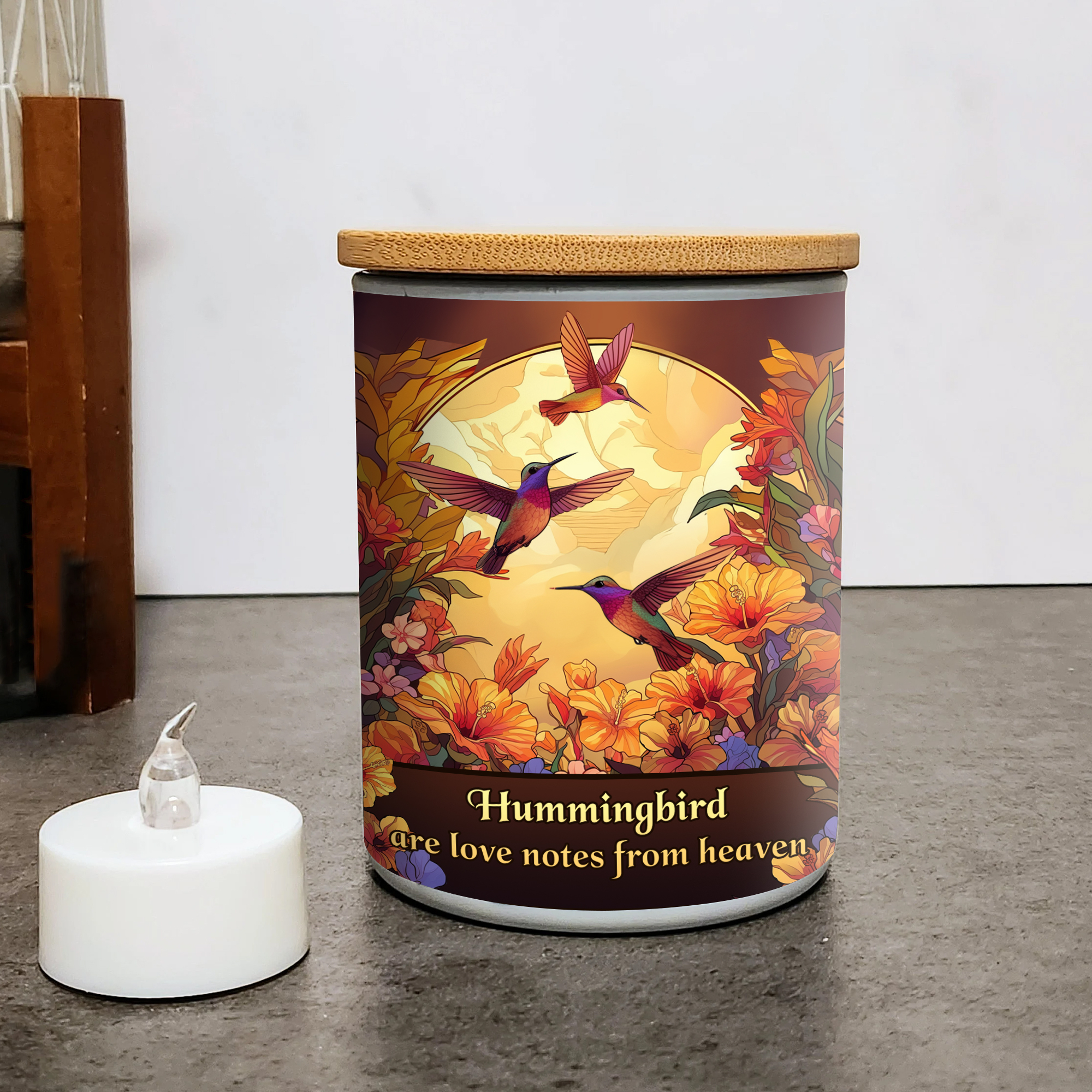 Battery Operated Tea Light Holder - Hummingbirds are love notes from ...