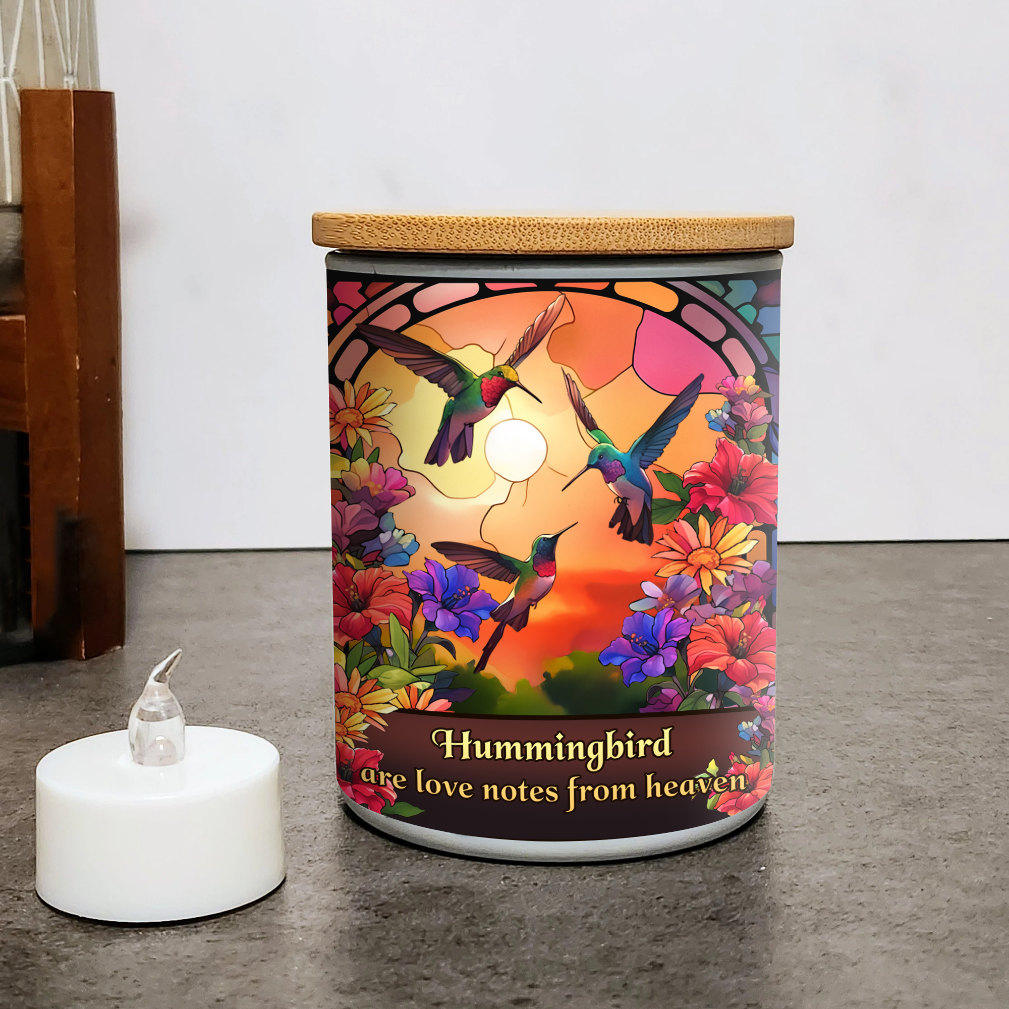 Battery Operated Tea Light Holder - Hummingbirds are love notes from ...