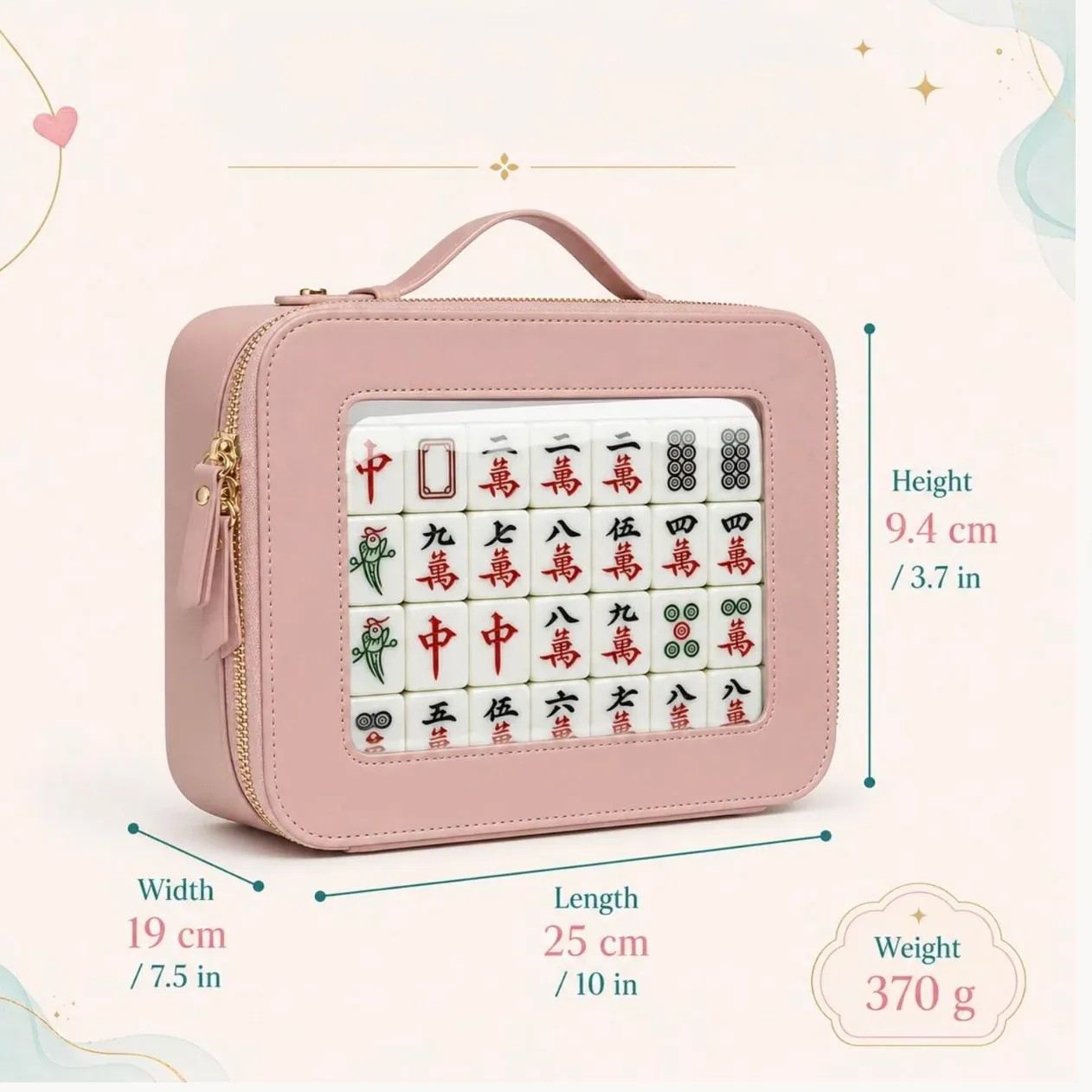 Clear Window Mahjong Case