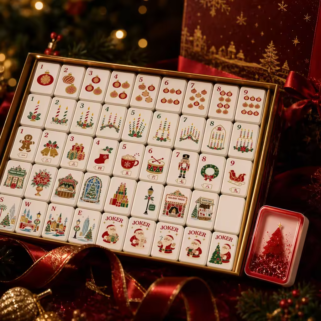 Christmas Glitter Mahjong Set