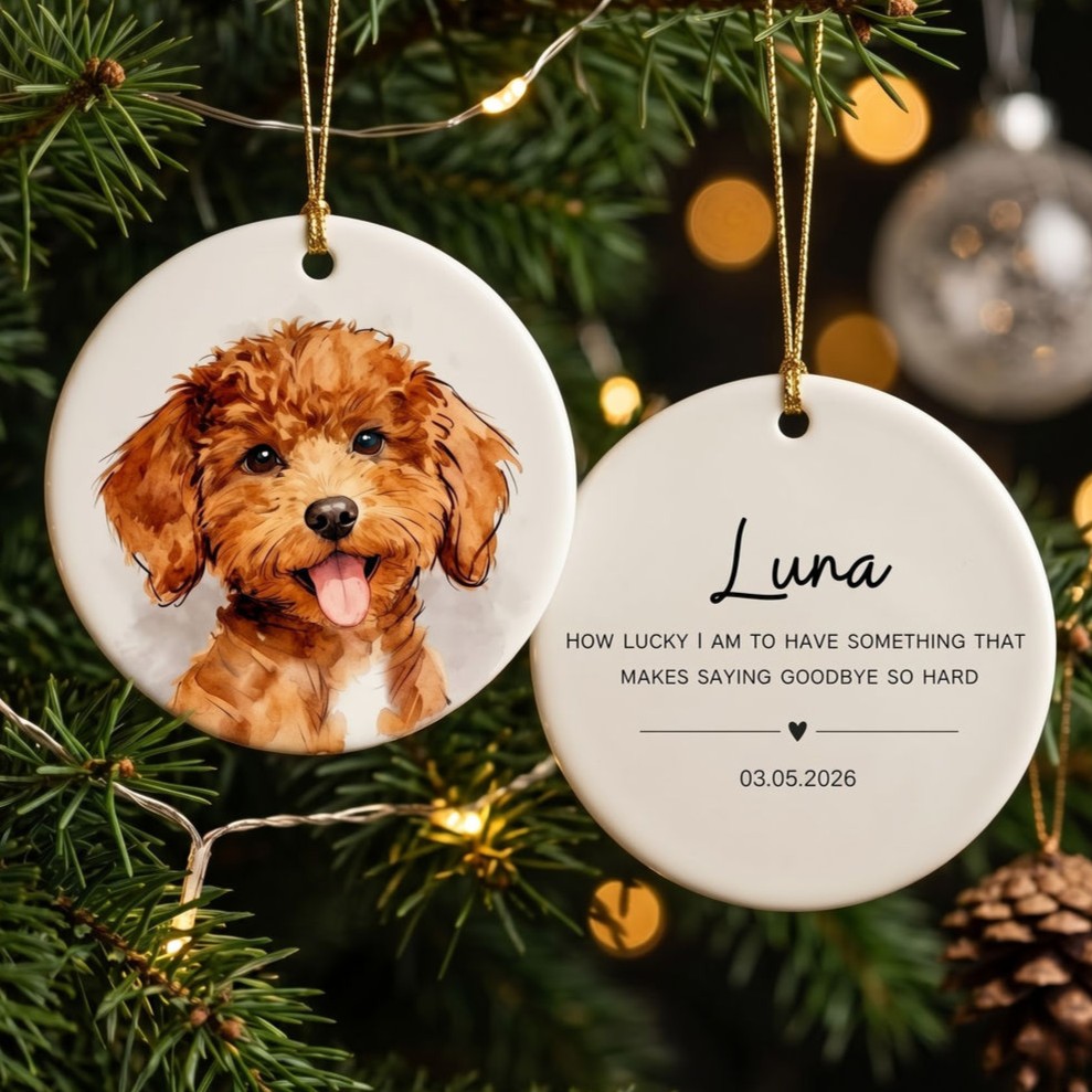 Pet Memorial Watercolor Ornament