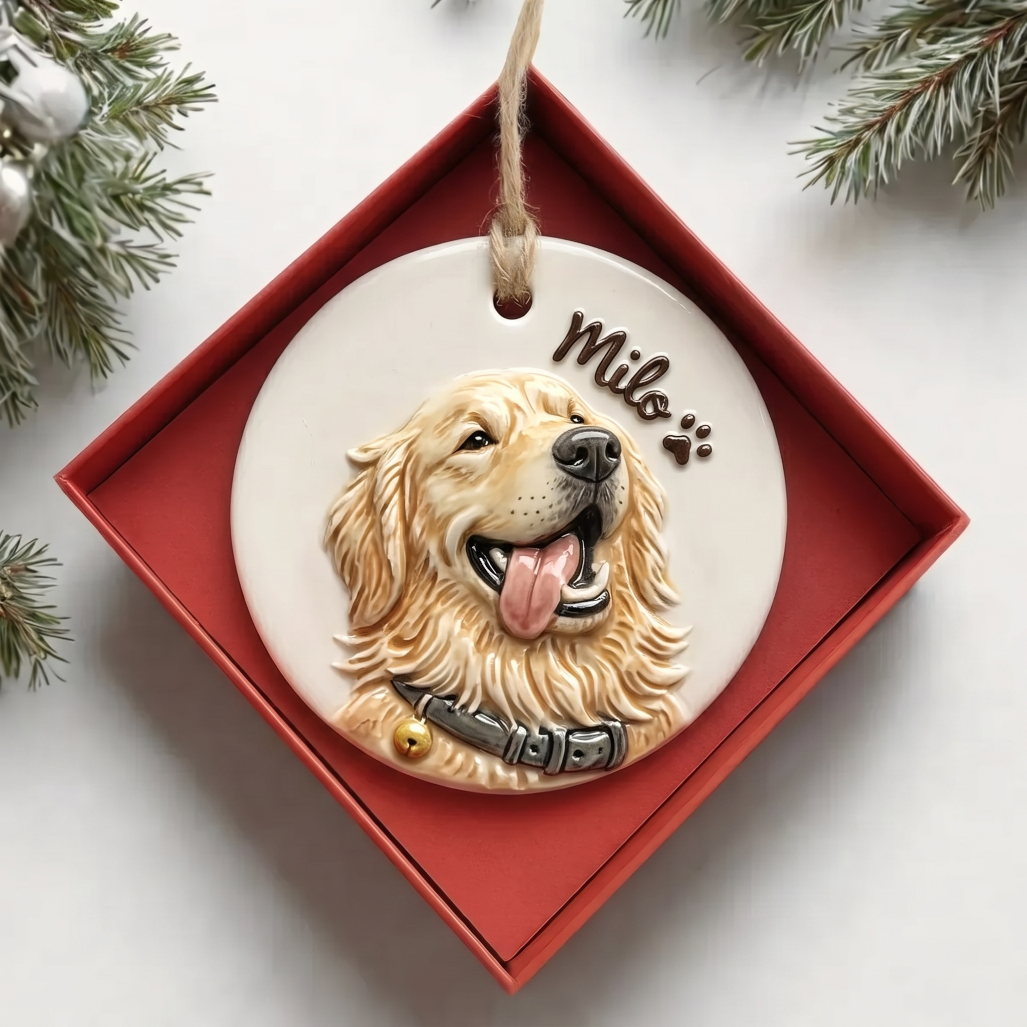 Pet Photo 3D Ceramic Ornament