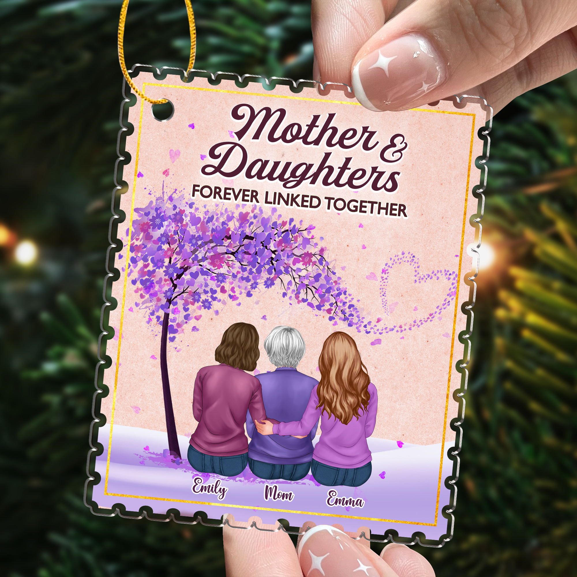 Mother and Daughters Forever Linked Ornament