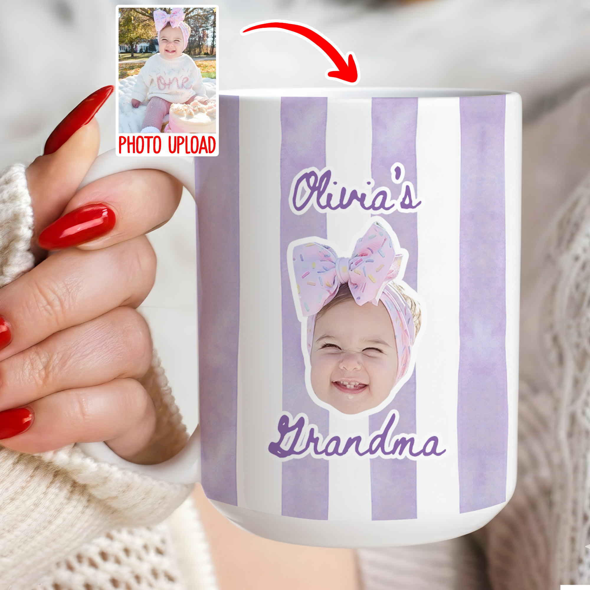Cabana Stripe Photo Mug