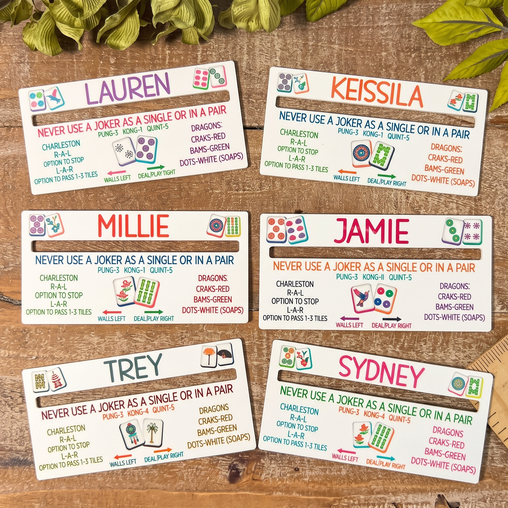 Personalized Mahjong Card Line Finder