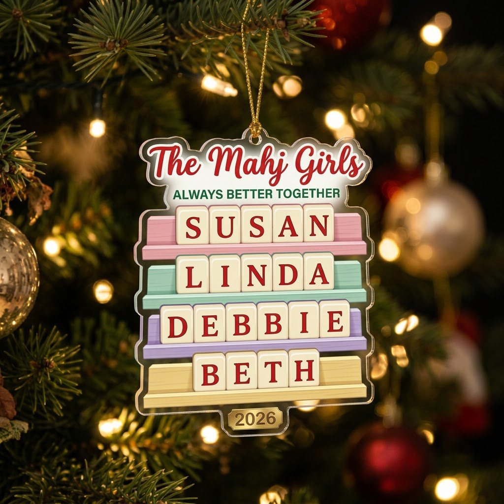 Mahjong Club Name Ornament