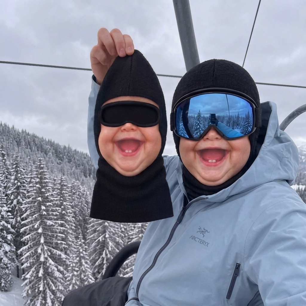 Funny Laughing Baby Ski Mask Balaclava