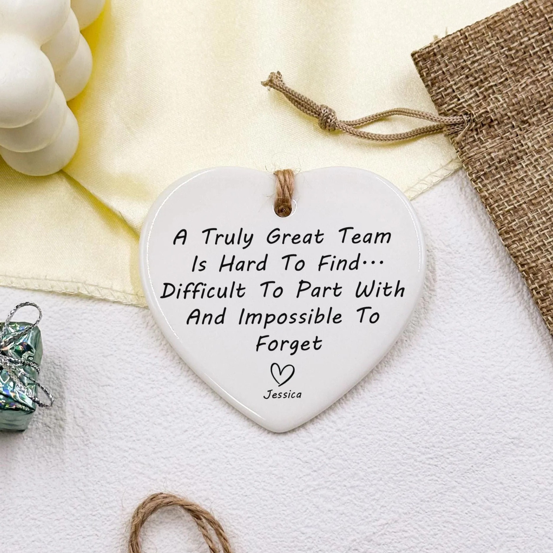 A Truly Great Team Heart Ornament