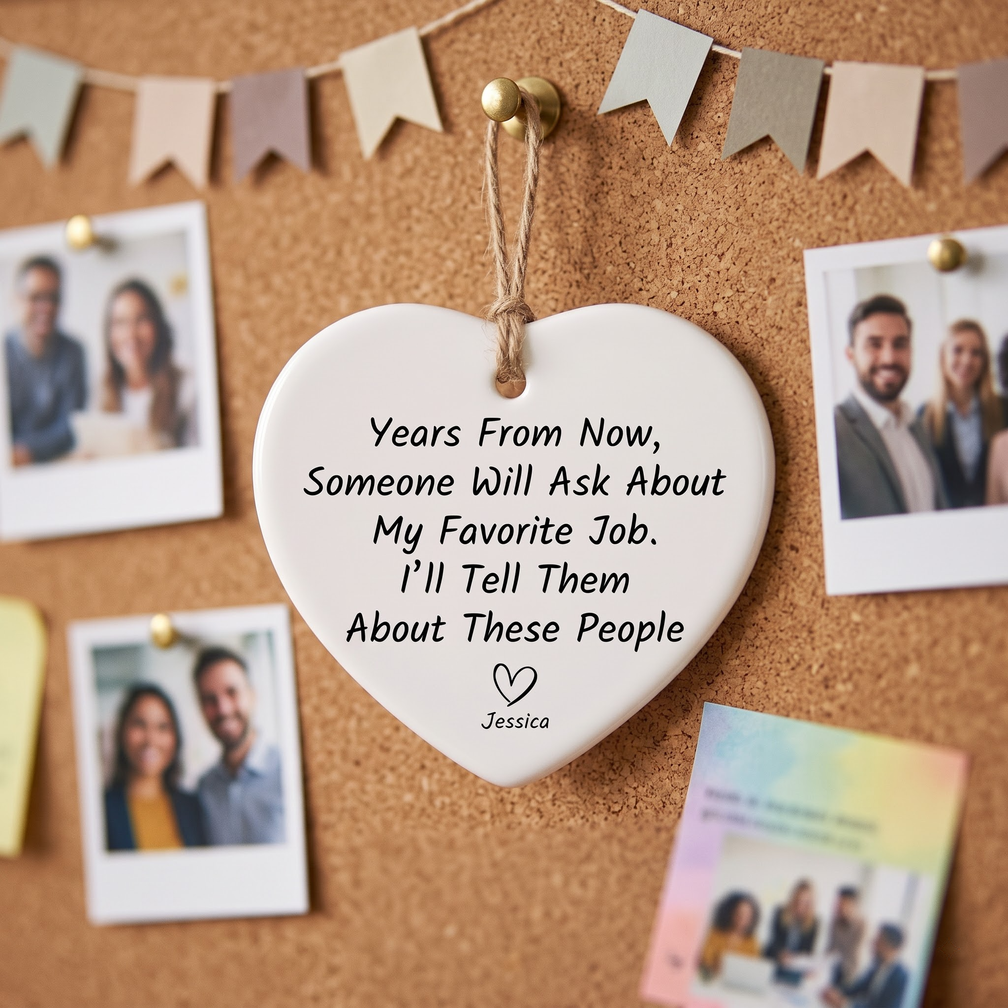 Favorite Job Farewell Heart Ornament